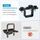 Pindex Heavy Duty Hitch Tightener Anti-Rattle Stabilizer Trailer Hitches Aligner fit for 1.25" 2" 2.5" Trailer Hitches , Weatherproof Protective Anti-Rust Reduce Movement On Clamp for Bike Rack