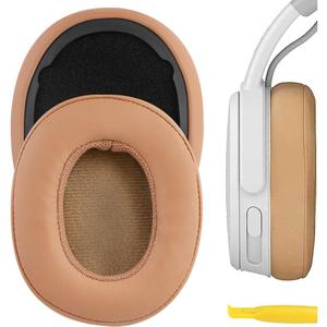 Geekria Replacement Ear Pads Compatible with Skullcandy Crusher Wireless/Crusher EVO/Crusher ANC, Hesh 3/ EVO/ANC, Crusher 540 Active Wireless, Venue ANC Headphones(Brown)