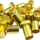 25 PCS 7327 Hose Ferrules Brass Fitting, 0.625in ID x 1in Long Repair Ferrules for Air Hose, Acetylene Hose, Use with Crimper Tool Kit