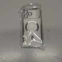 Magnetic Clear Case for iPhone 17 Pro Max with Full Camera Lens Protection,Compatible with MagSafe,Plating Soft TPU Phone Case,Anti-Scratch Shockproof Slim Cover for Women Gilrs Men - Sliver (Silver)