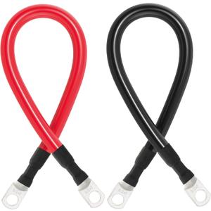 2 AWG Battery Cable 2AWG Gauge Battery Inverter Cables for Automotive Solar Marine Boat RV Car Motorcycle (2 AWG, 1FT, 3/8")