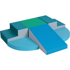 6-Piece Soft PU Leather Toddlers Climbing Toys, Indoor Climb and Crawl Activity Play Set, Foam Play Gym Climbing Structures for Toddlers 3, Baby Foam Blocks for Toddler