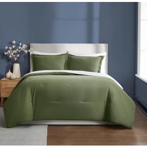 Brooklyn Loom Essential Cotton Green Twin XL 2 Piece Comforter Set