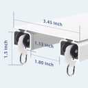Silent Double Curtain Track Ceiling Mount White Track Curtain Rail Set Heavy Duty Room Divider with Hooks Bedroom Living Room Study Ceiling Curtain Track (15ft)