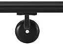 5 Feet Aluminum Handrail Kit Indoor/Outdoor Stair Railing Matte Black
