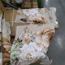 Dintszyayue Floral Bed in a Bag 7 Pieces Taupe Comforter Set Queen, Khaki Flower Green Leaves Bedding Sets Soft Bed Comforter Set for All Season with Flat Sheet, Fitted Sheets, Pillowcases & Shams