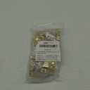 QCAA Oval Turn Cabinet Latch, for Cupboard & Other Furniture, Large, Brass Plated, 8 Pack