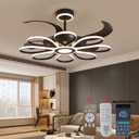 Vlastti 48" Ceiling Fans with Lights and Remote Control 3000-6000K Brightness Dimming Modern LED Ceiling Fans Reversible 6 Wind Speeds Fans lamp for Bedroom, Living Room Kids Room