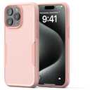 NTG【2023 New Designed for iPhone 15 Pro Max Case, Heavy-Duty Tough Slim Shockproof [2 Layer Structure][Military Grade Protection] Phone Case for iPhone 15 Pro Max(6.7 Inch), Cherry Juice Pink, Pack Of 5