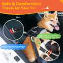 PartsBling Dog Car Harness, Dog Seat Belt Harness for Car, No Pull Adjustable Dog Harness with Seat Belt Attachment, Breathable Padded Vest with Handle for Walking, Training & Car Travel, M