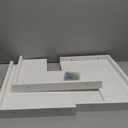 Corner Shelf White, Natural Wood Wall Mount Corner Shelf 2PCS Floating Corner Shelves for Wall Bathroom Bedroom Kitchen, 16 x 6 in Esquineros De Sala