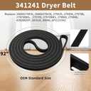 4392065 Dryer Repair Kit with 341241 Dryer Belt, 349241t, 691366 - Dryer Parts for Whirlpool Kenmore Maytag Amana, Fit for Model wed4815ew1 ned4655ew1, Replaces AP3131942 AP6010582 WP691366 AP3098345