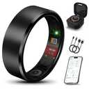 Smart Health Ring 2.0 for Women Men, Slim Scratch & Fingerprint Resistant Design,Efficient Chip Fitness Tracker, Monitors Heart, Blood Oxygen & Pressure, Sleep, Steps, Waterproof, Xmas Gifts, BK 8#