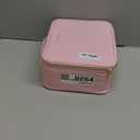 Makeup Bag with Mirror and Light, Cosmetic Travel Case with Mirror, Large Makeup Organizer with Mirror, Portable Makeup Case with Mirror for Women (Pink)