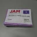 JAM PAPER Plastic Envelopes with Button & String Tie Closure - Index Size - 5 1/2 x 7 1/2 - Lilac Purple - 12/Pack