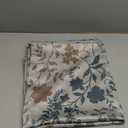 Sun Zero Kara Floral Print Energy Efficient Rod Pocket Curtain Panel, 54" x 63", Stone