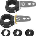 Audak 2Pcs Light Bar Mount Whip Lights Flag Tube Clamp Mounting Bracket Kit for 1 1.25 1.5 1.625 Inch Bullbar Roll Bar Roof Rack Cage (1 to 1.625 Inch Adjustable)