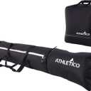 Athletico Ski & Boot Bag Combo | Store Skis Up to 200 CM & Boots Up To Size 13 | Includes 2 Padded Bags (Black (Padded))