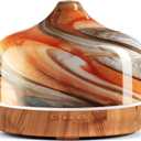 Porseme 500ml Glass Essential Oil Diffuser Aromatherapy Ultrasonic Cool Mist Humidifier 15-21 Running Hours Waterless Auto-Off Air Diffusers for Sleeping Yoga Working Spa(Deep Desert)