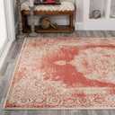 JONATHAN Y Rosalia Cottage Medallion Peach/Ivory Indoor Area Rug, 3x5, Vintage, Bohemian, Easy-Cleaning for Living Room, Bedroom, Kitchen, Pet Friendly, Non-Shedding (MDP403F-3)