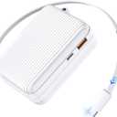 YKZ 10000mAh Portable Charger with Built-in Retractable C Cable, Fast Charging Power Bank with USB-C & USB-A Output, Compact Battery Pack for Travel, Flight Approved