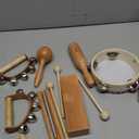 Stoie's Wooden Toddler Musical Instruments with Drum, Hand Bells, Flute, Maracas, Castanet, Tamburine, for Babies and Kids, Eco Friendly Montessori Educational Toy