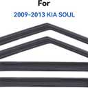 Window Visors Rain Guards Shield for 2009 2010 2011 2012 2013 Kia Soul, Out-Channel Window Vent Wind Deflectors Visors Shades for 09-13 Soul