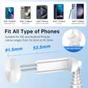 SYNCWIRE 55" Selfie Stick Tripod for iPhone, 3 in 1 Extendable Phone Selfie Stick with Remote, Aluminum Travel Tripod for iPhone 17/16/15/14/13/12 Series and More Smartphones (White)