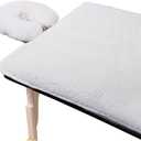 ForPro Premium Fleece Massage Table Pad Set, 31” W x 72” L, Natural