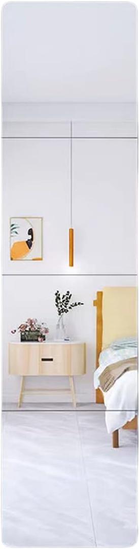 Wall Mirror Full Length, Cheap Acrylic shatterproof Gym Mirrors for Home Gym, 12"X12", 4 Pcs, Workout glassless Mylar Mirrors for Bedroom, Over Door Kids Mirror