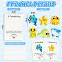 3 x 12 Sets of Valentine's Day Pocket Hug Cards, Ocean Animals Encouragement Pocket Hug Cards, Keepsake Exchange Cards for Colleagues and Family,Small Emotional Support Gifts, Easter Eggs Fillers, Long-Distance Gifts