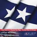 Anley US National Pleated Fan Flag, 1.5x3 ft American Bunting Flag Patriotic Stars & Stripes - Sharp Color and Fade Resistant - Canvas Header and Brass Grommets - United States 1.5 x 3 Feet Half Fan Banner