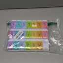 EZY DOSE Weekly (7-Day) Pill Case, Daily Medicine Planner, Vitamin Organizer Container, Large Push Button Compartments, Easy to Use, 3 Times a Day, Spring Open Design, Rainbow Lids, BPA Free