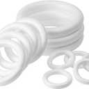 FFchuanhe 12pack Craft Foam Wreath, Foam Rings for Crafts, 3 Sizes(11in, 7.5in, 4.6in) for Flower Projects, Christmas, Wedding, Home Decoration and Various DIY Arts and Crafts.White