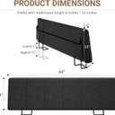 Queen Size Headboard Only-No Assembly, Upholstered Headboard Queen Size Linen Fabric Modern Style Headboards Extra-Thick, Black
