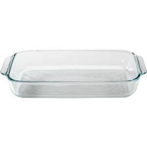 Pyrex Basics 3 Quart Glass Oblong Baking Dish, Clear 8.9 Inch X 13.2 Inch - 3 Qt