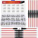 Nilight 100PCS Fast Blow Glass Fuses with 10PCS 5x20mm Inline Holder Screw Type16AWG 250V 0.1A 0.2A 0.25A 0.5A 1A 1.5A 2A 3A 4A 5A 8A 10A 12A 15A 20A Tube Fuse Assortment