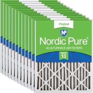 Nordic Pure 20x20x2 Pleated MERV 13 Air Filters 12 Pack
