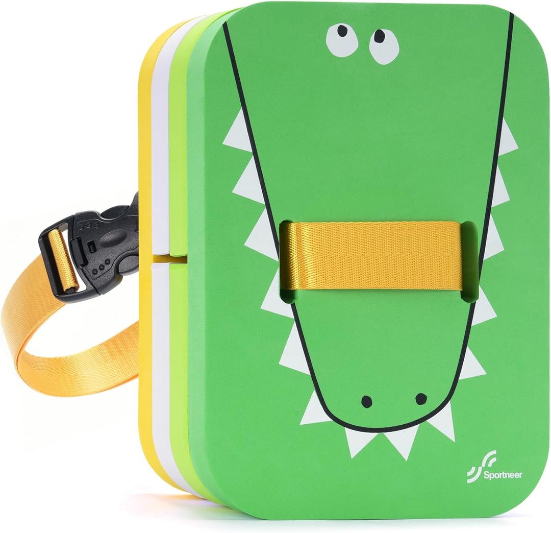 Back Board Kids Swim Belt: Sportneer Swimming Training Belt Swim Trainer Adjustable Layers Thicken Foam Training Board Pool Floaties for Kids Swimming Beginners Floats Swim Lessons Equipment (Green)