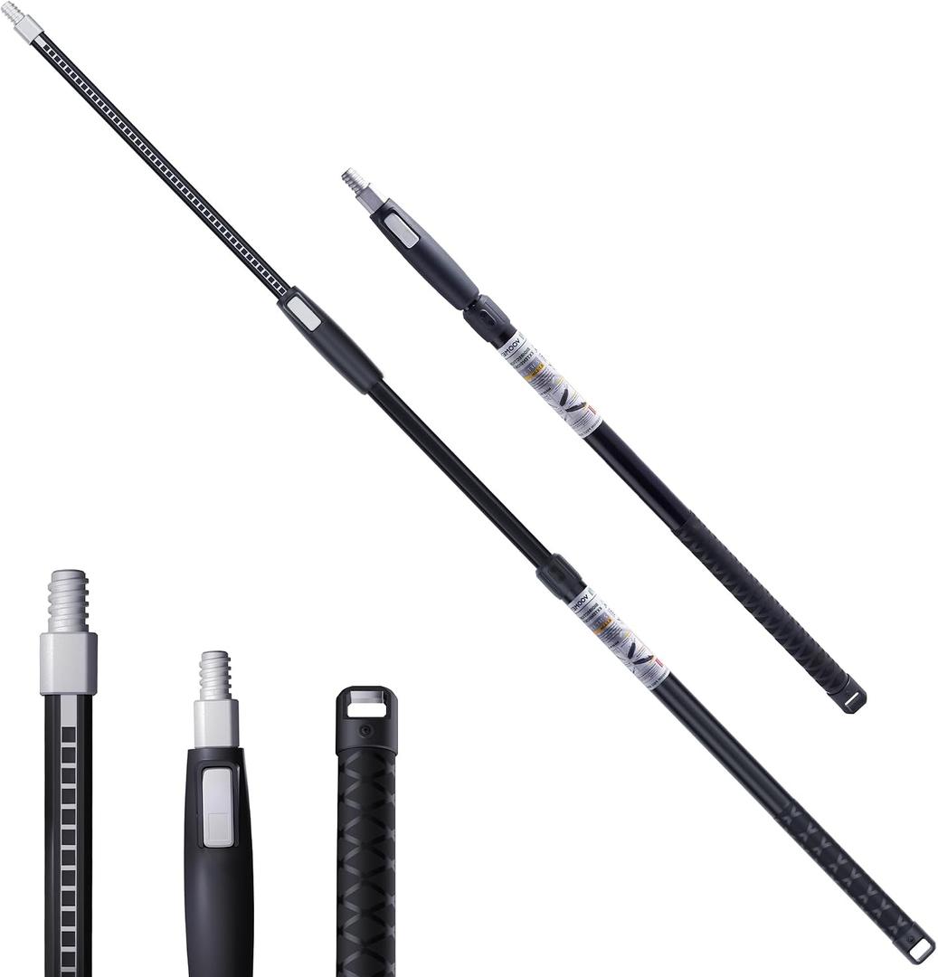 VOOMEY 5.9 ft Dual Extending 50 Point Adjustable Extension Pole for Paint Roller Frames | Heavy-Duty Telescopic Extension Pole | Multi-Purpose Tool for Dusting, Painting & Mores