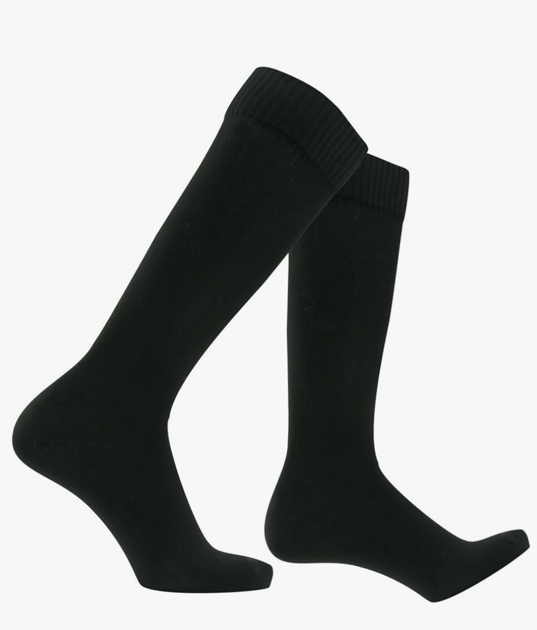RANDY SUN Waterproof Skiing Socks, [SGS Certified] Unisex Knee High Breathable Hiking Trekking Sock 1 Pair Medium, Black 