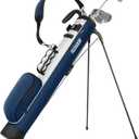 Findway Golf Stand Bag, Small Golf Bag for The Driving Range, Par 3 and Executive Courses, Lightweight Golf Club Carry Bag with Ball Holder and Pockets for Men Women (Blue)