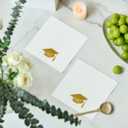 Horaldaily 100 Graduation Class of 2026 Disposable Cocktail Paper Decorative Luncheon Napkins, Gold Foil College High School Grad Celebration Hand Towel Party Lunch Kitchen Bathroom