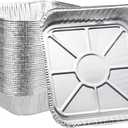 Ailelan Aluminum Pans, 8x8 Aluminum Foil Pans, 50-Pack Disposable Aluminum Pans Perfect for Cooking, Heating, Storing, Prepping Food