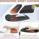 AKIT Ergonomic Mouse Pad with Wrist Rest& Keyboard Wrist Rest, Wrist Rest for Computer Keyboard, Pain Relief, Non-Slip Rubber Base, Mousepad Wrist Support for Gaming, Office, Home, Gradient Black