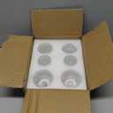 Double Sided Vintage Ribbed Taper Glass Candle Holders,Tea Candle Holder for Table Centerpieces, Wedding Decorations and Dinner Parties (Clear, 6 PCS)