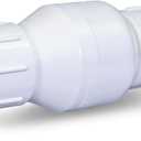 Midline Valve 4I2T114 PVC Inline Check Valve for Backflow Prevention 1-1/4'' Solvent Connections White Plastic