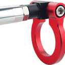 Dewhel Front Bumper Eye Towing Tow Hook Bolt on No Drill Relocator Hole for Mercedes W204 C-Class W212 E-Class C117 CLA-Class W221 S-Class W166 ML X204 GLK (Red)