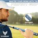 Winn Oversize Dri-Tac Golf Grip - DarkGrey/SilverGrey, Rubber, Non-Slip, Cushioned, Moisture-Wicking, Shock Absorption, AVS Technology, 1/8" Oversize, 12" x 1" - Golf Club Grips