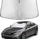 Econour Windshield Sun Shade Compatible for Honda Civic 2016-2021 Sunshade Foldable Window Sun Visor Protector Blocks UV Rays Keep Your Car Cooler | Car Protector Accessories